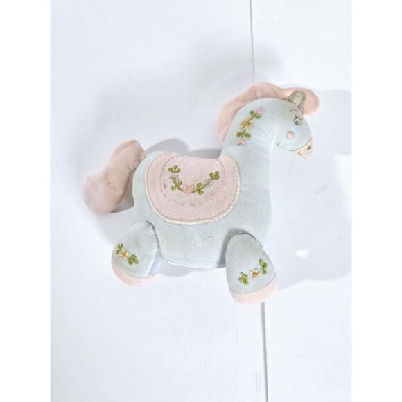 Vintage House Of Hatten Rocking Horse Handheld Rattle Chime Cloth Plush … - Picture 3 of 6